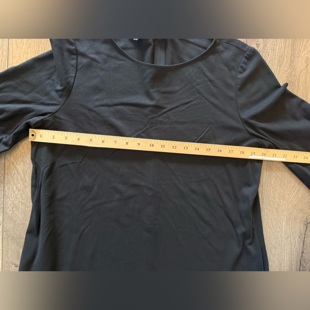 Lafayette 148 Black 3/4 Sleeve Shift Classic Dress With pockets Size Large - Picture 8 of 8